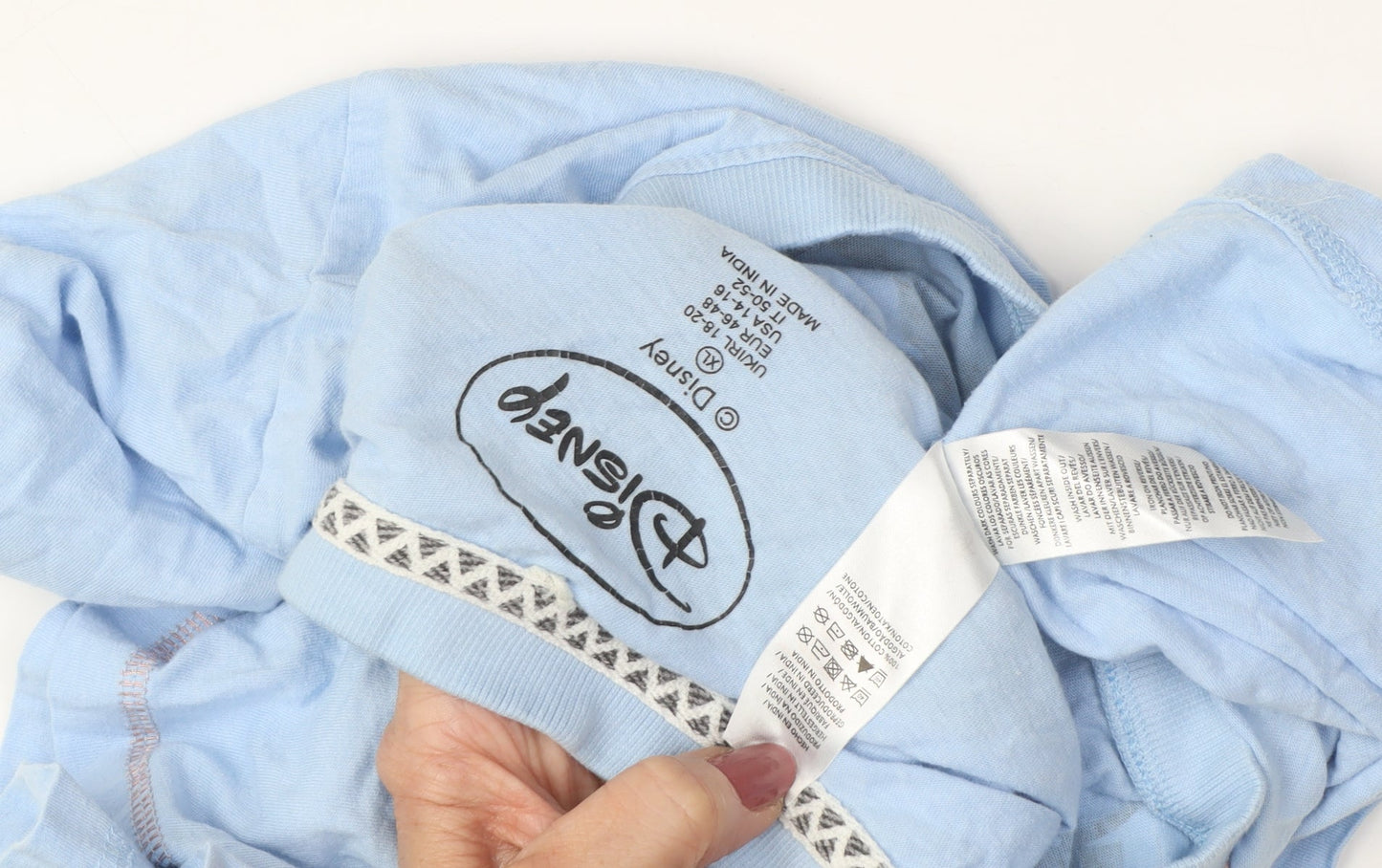 Disney Blue Cartoon Crew Neck T-Shirt Size 8