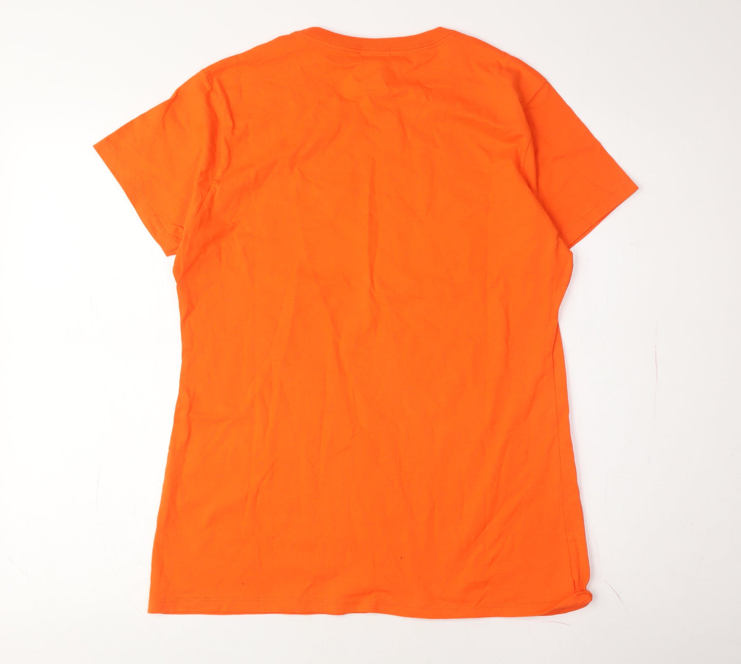 Disney Orange T-Shirt Unisex Adult M Crew Neck Beach
