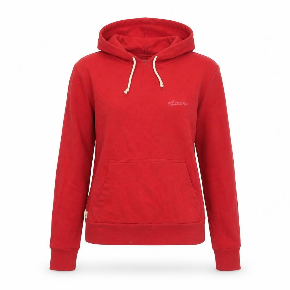 Hooch Women's Red Hoodie UK Size 10, Cotton Pullover