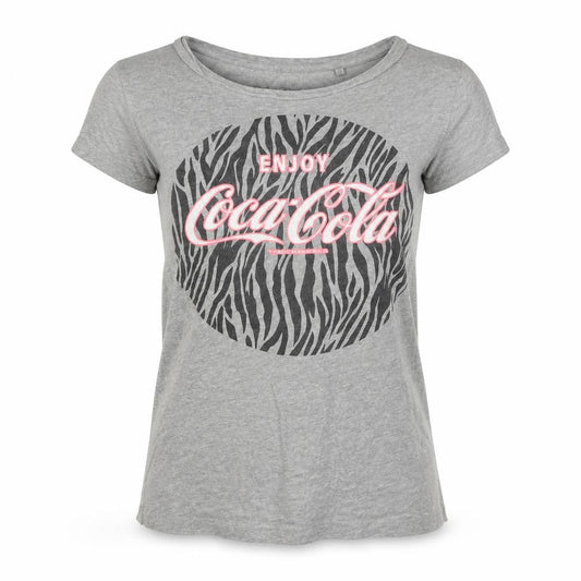 Womens UK Size 8 Coca-Cola Grey Cotton T-Shirt