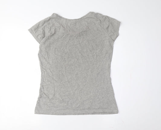 Coca-Cola Women's Grey Size 8 Animal Print T-Shirt