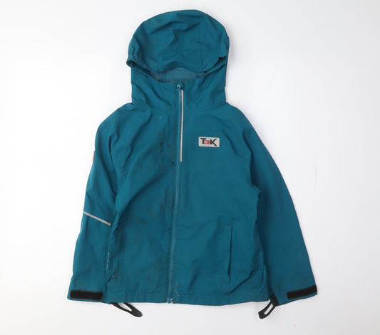 Hi Gear Boys Blue Rain Coat M Hooded Waterproof