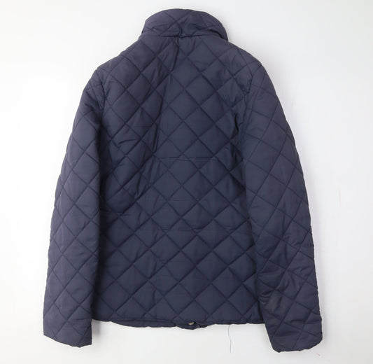Brave Soul Women's Blue Quilted Jacket Size 12