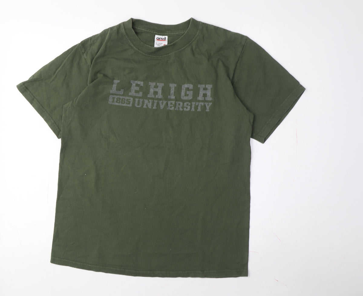 Anvil Men's Green University T-Shirt, Size M