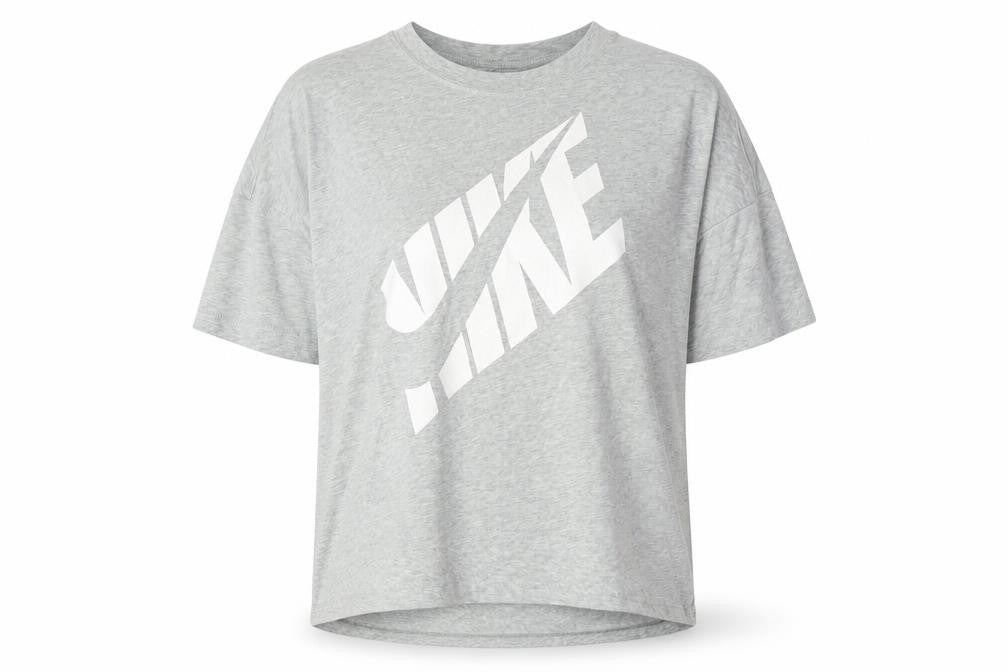 Unisex Adultss UK Size M Nike Grey Cotton Blend T-Shirt