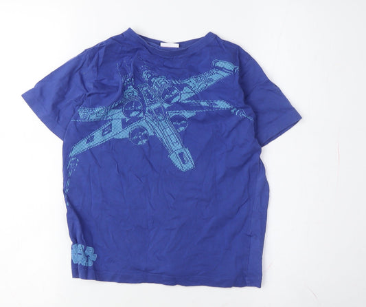 Next Boys Blue Star Wars T-Shirt, Size 7, Graphic Print, Regular Fit