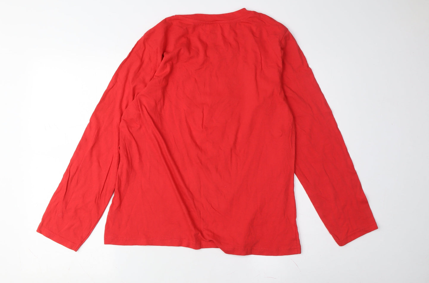 Disney Unisex Red Mickey Mouse Long Sleeve T-Shirt UK 12