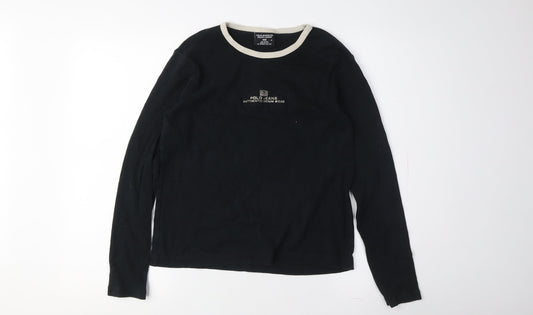 Polo Jeans Black Long Sleeve T-Shirt, M, Unisex