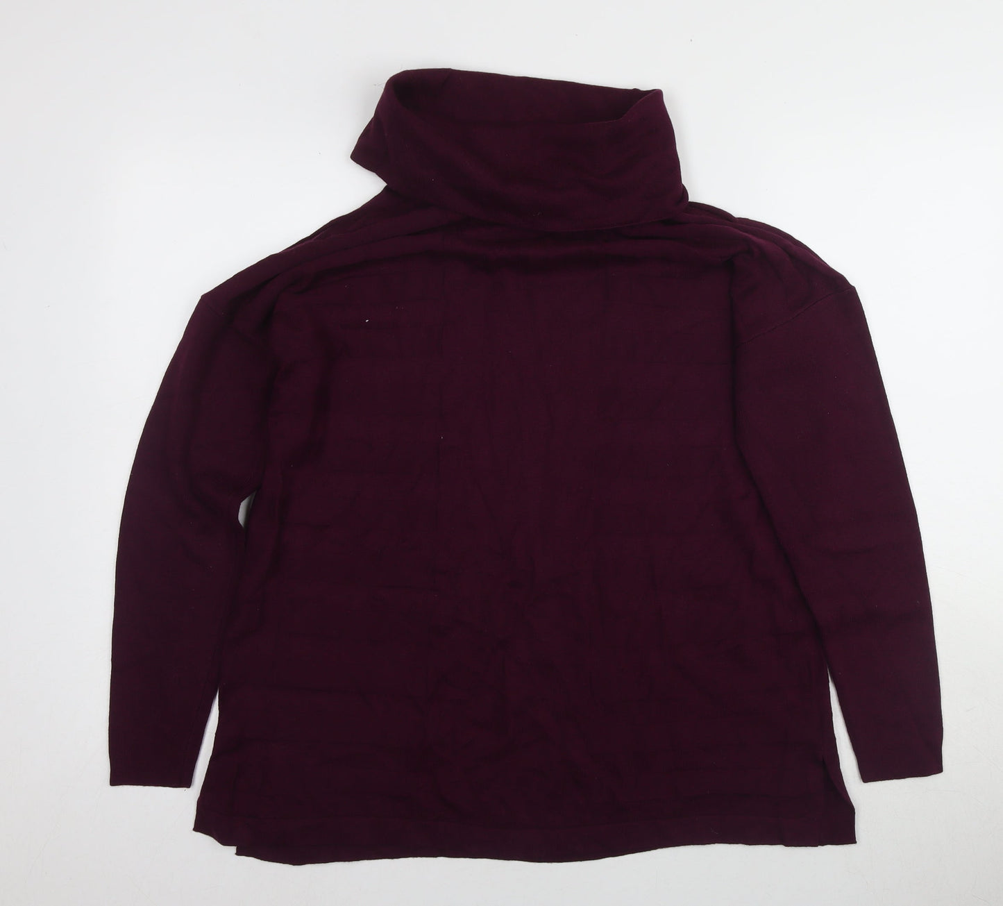 Marks and Spencer Women's Purple Cowl Neck Pullover Jumper, Size 12