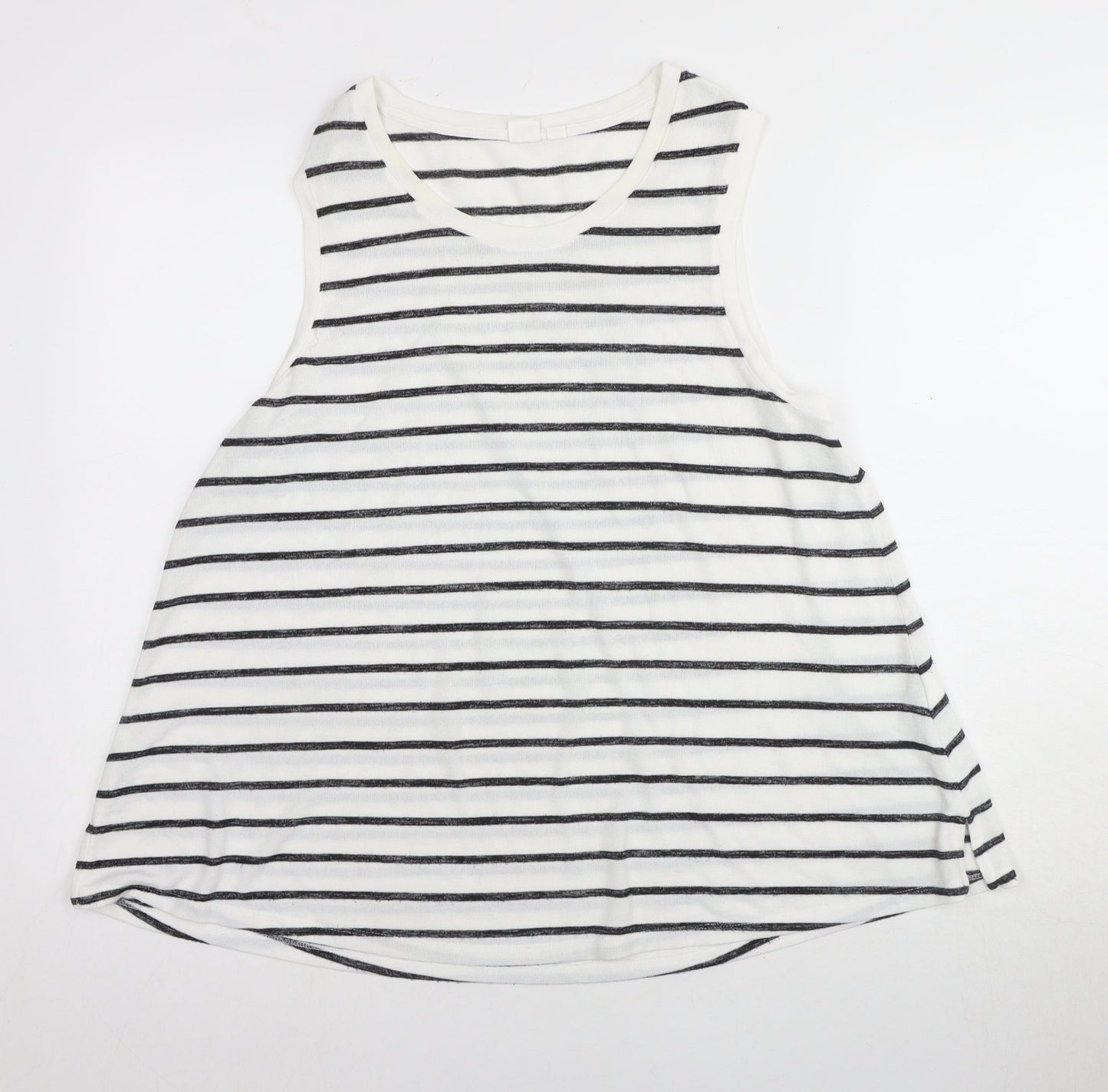 GAP Women's Striped Tank Top Black/White Size L