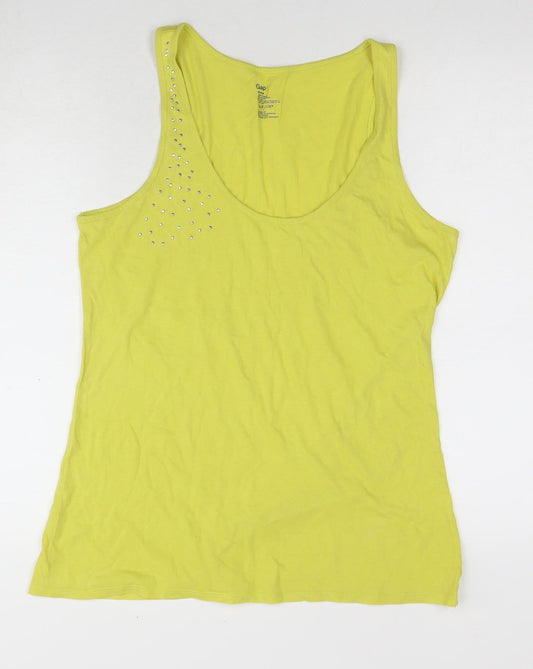 Gap Women's Yellow Sleeveless Tank Top - Size L