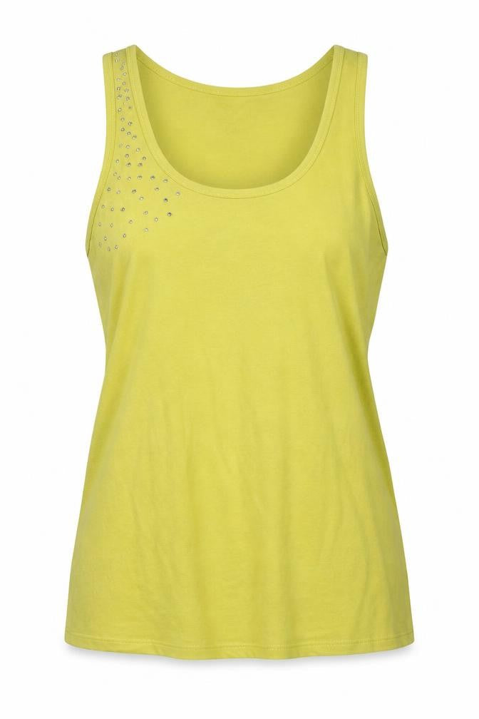 Womens UK Size L Gap Yellow Cotton Blend Tank