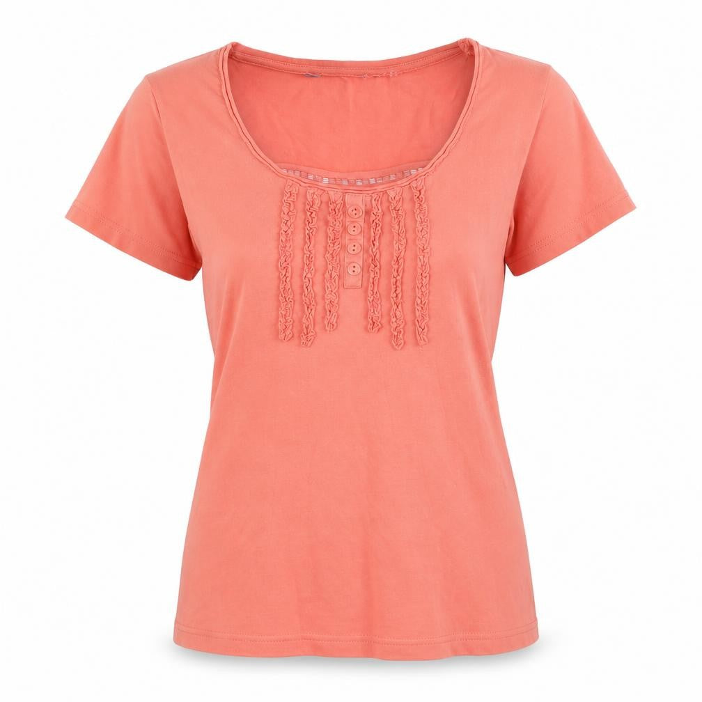 Womens UK Size S EWM Pink 100% Cotton T-Shirt