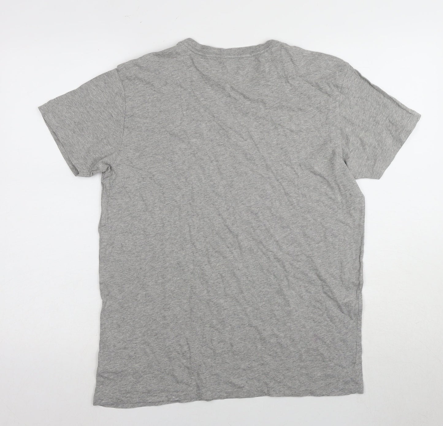 Gap Grey V-Neck Men's Cotton T-Shirt, Size S