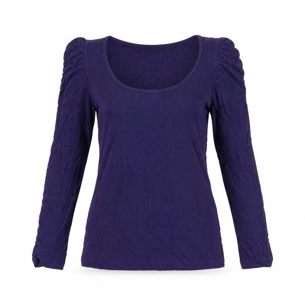 Womens UK Size 6 NISSA Purple Viscose Blend T-Shirt
