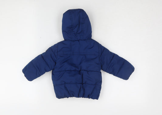 Gap Unisex Baby Blue Puffer Jacket 6-12 Months
