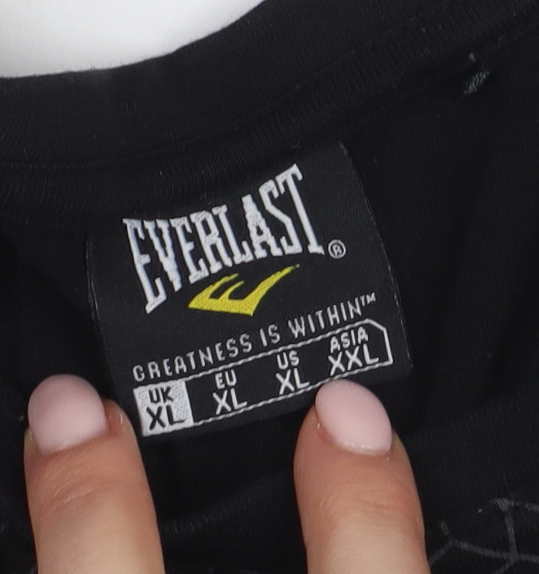 Everlast Men's Black XL Cotton Logo T-Shirt New