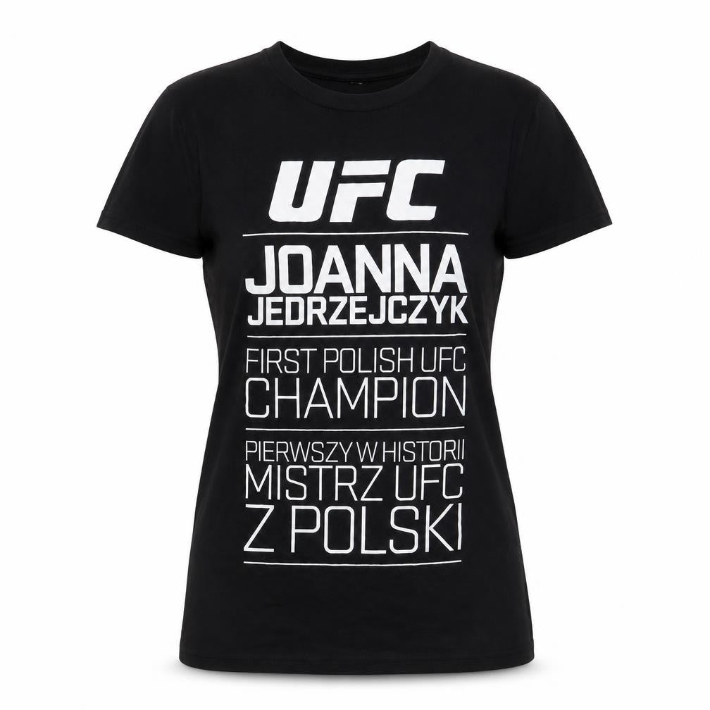 Womens UK Size L UFC Black 100% Cotton T-Shirt
