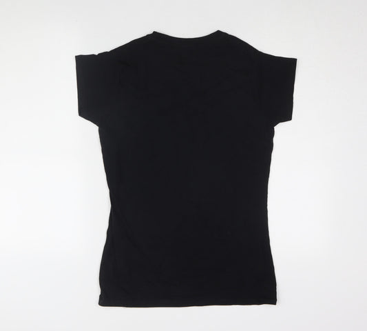UFC Unisex Black Jersey T-Shirt L Crew Neck