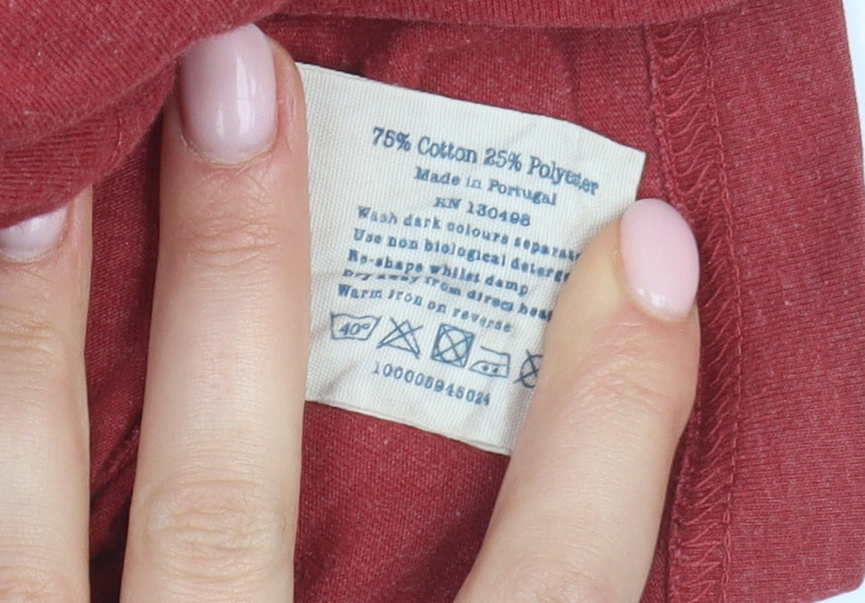 Jack Wills Men's Red Graphic Print T-Shirt S