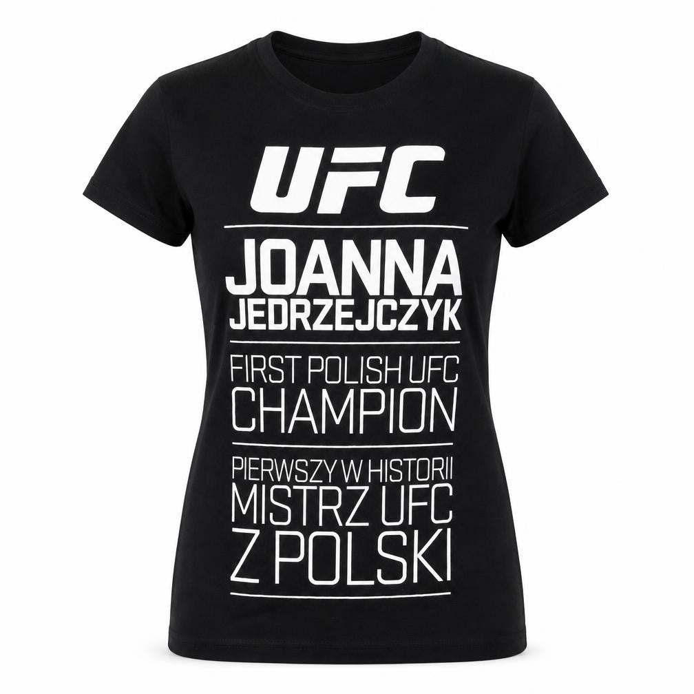 Womens UK Size S UFC Black 100% Cotton T-Shirt