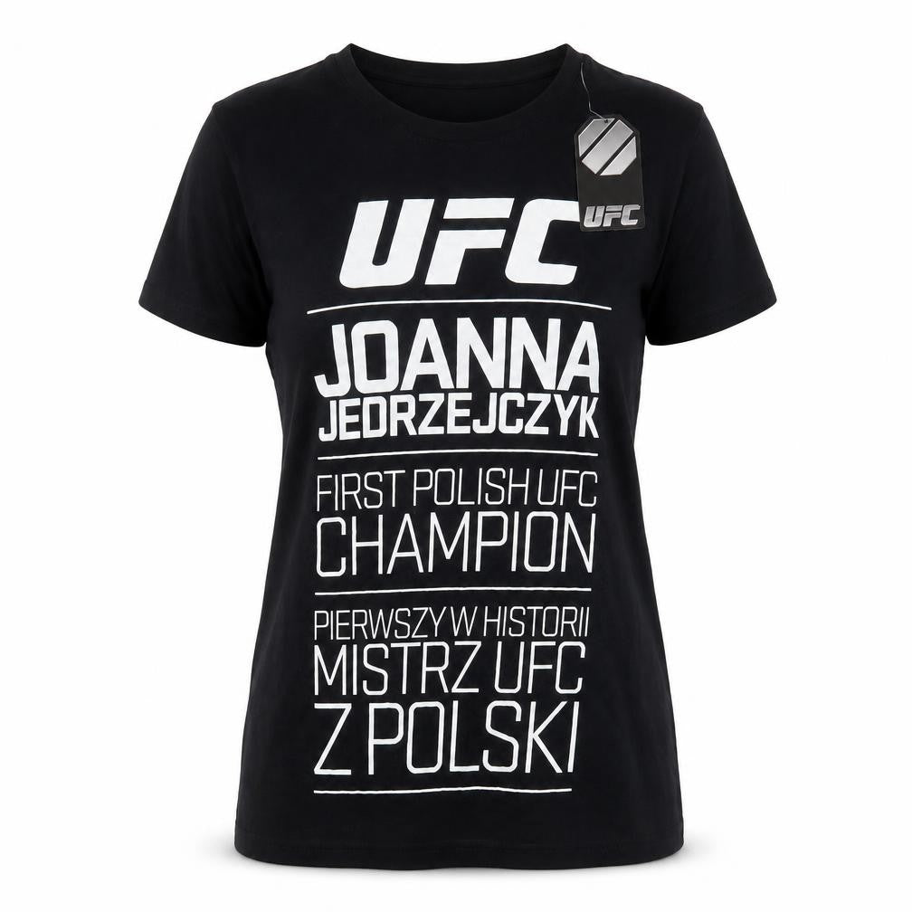 Womens UK Size S UFC Black 100% Cotton T-Shirt