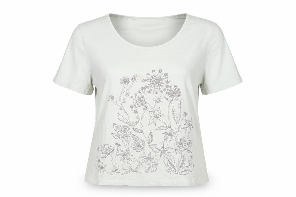 Womens UK Size 18 Hawkshead Ivory Cotton Blend T-Shirt