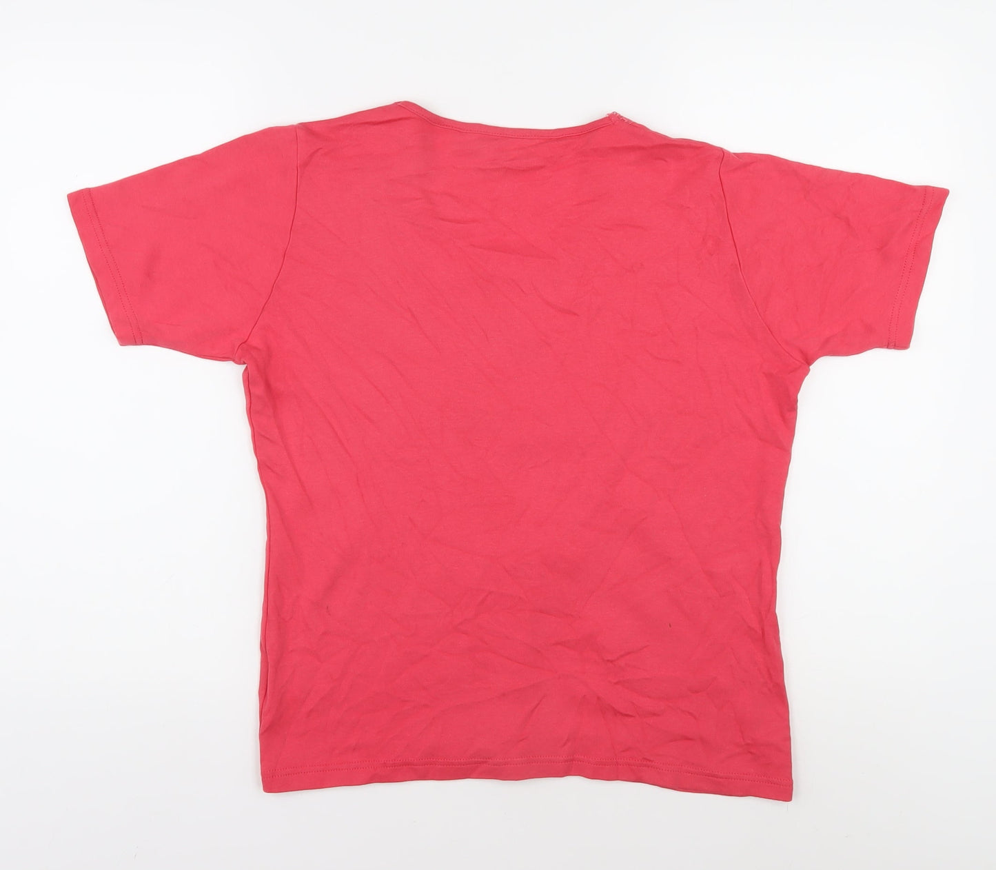 Honor Millburn Women's Pink Embroidered T-Shirt