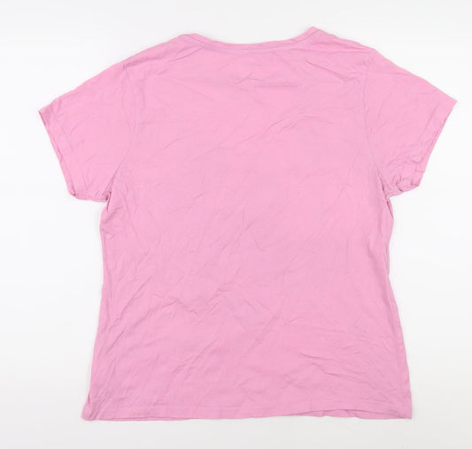 Disney Girls Pink Bambi T-Shirt, Size M, Casual Graphic Tee