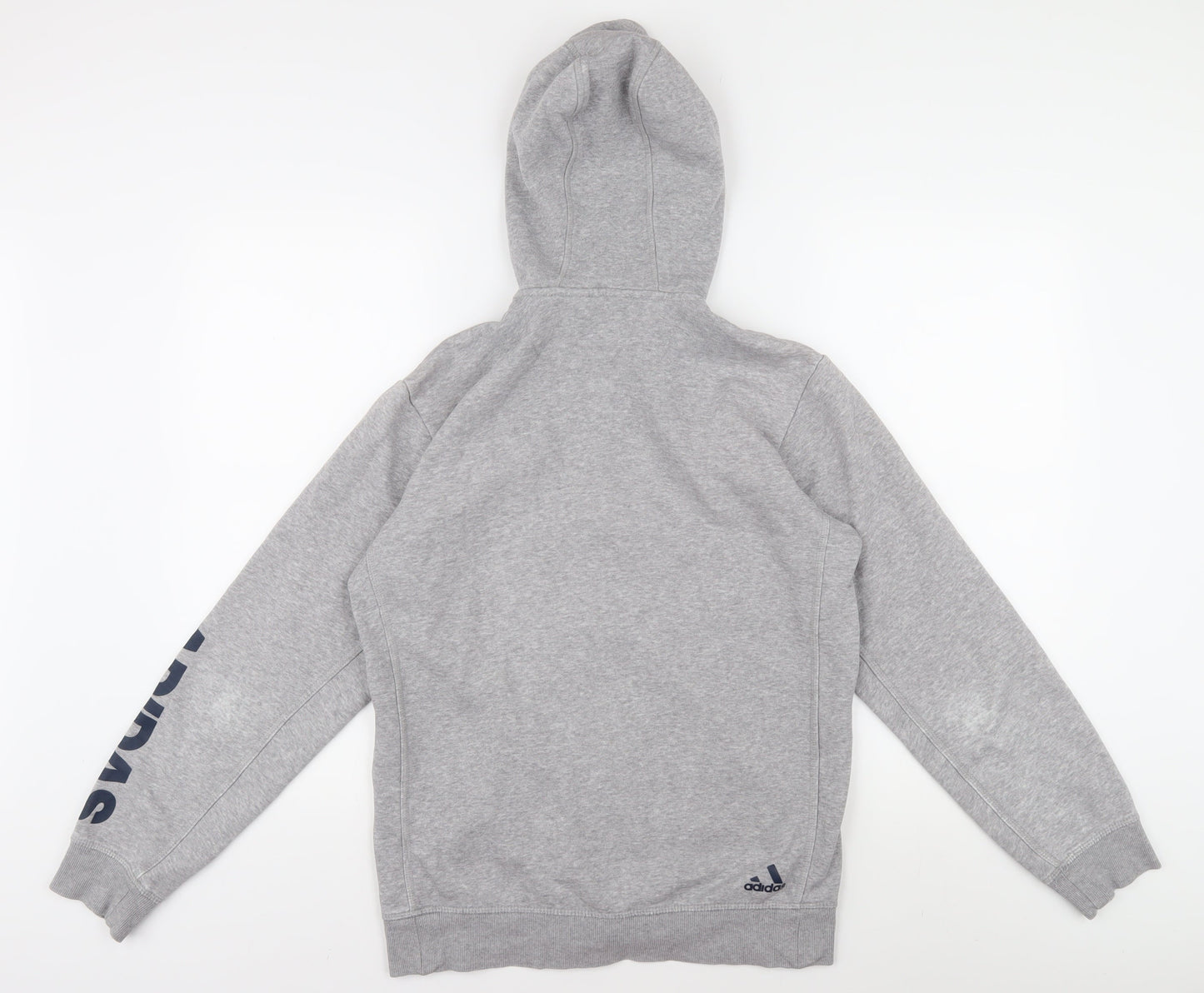 Adidas Men's Grey Full Zip Hoodie Size S