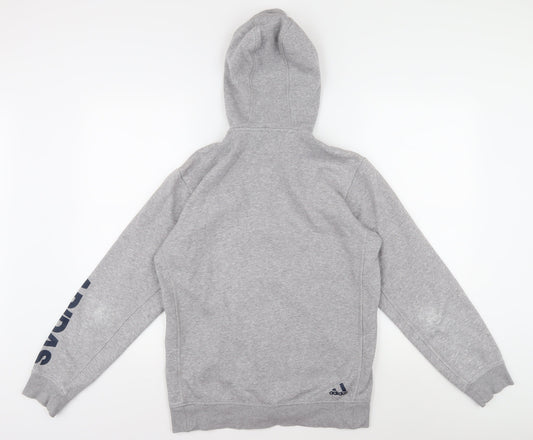 Adidas Men's Grey Full Zip Hoodie Size S