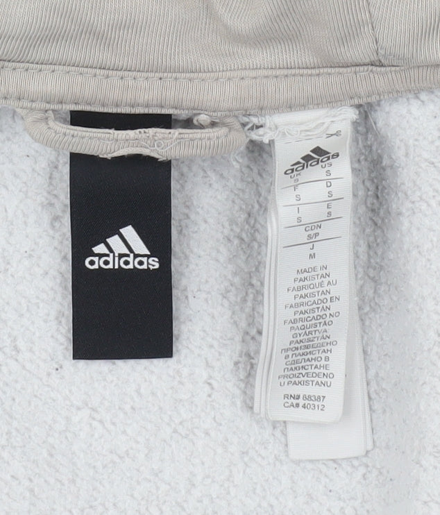 Adidas Men's Grey Full Zip Hoodie Size S