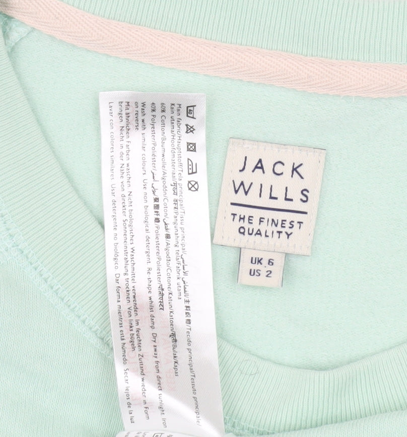 Jack Wills Women's Green Sweater UK 6