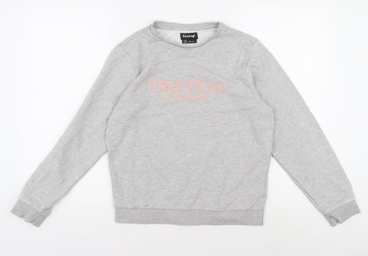 Firetrap Women's Grey Pullover Sweatshirt, Size 8
