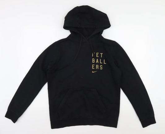 Nike Men's Black Pullover Hoodie, Size S, Lightweight Jersey