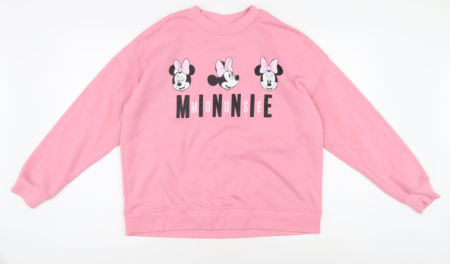 Disney Women's Pink Minnie Mouse Sweatshirt Size 10/12