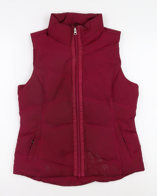 Lands' End Women's Red Puffer Waistcoat Medium