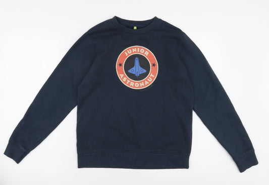 Teemill Boys Space Blue Sweatshirt 11-12 Years Pullover