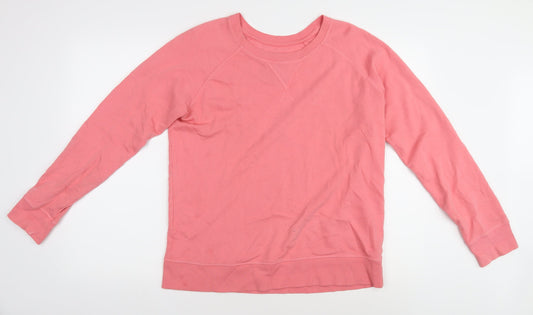 Crew Clothing Women's Pink Jersey Crew Neck Top