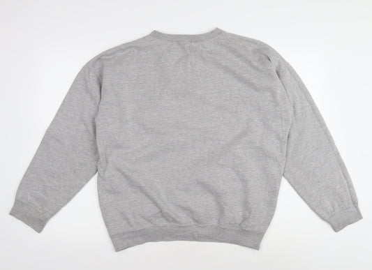 SPOTTED Men's Grey Graphic Pullover Sweatshirt M