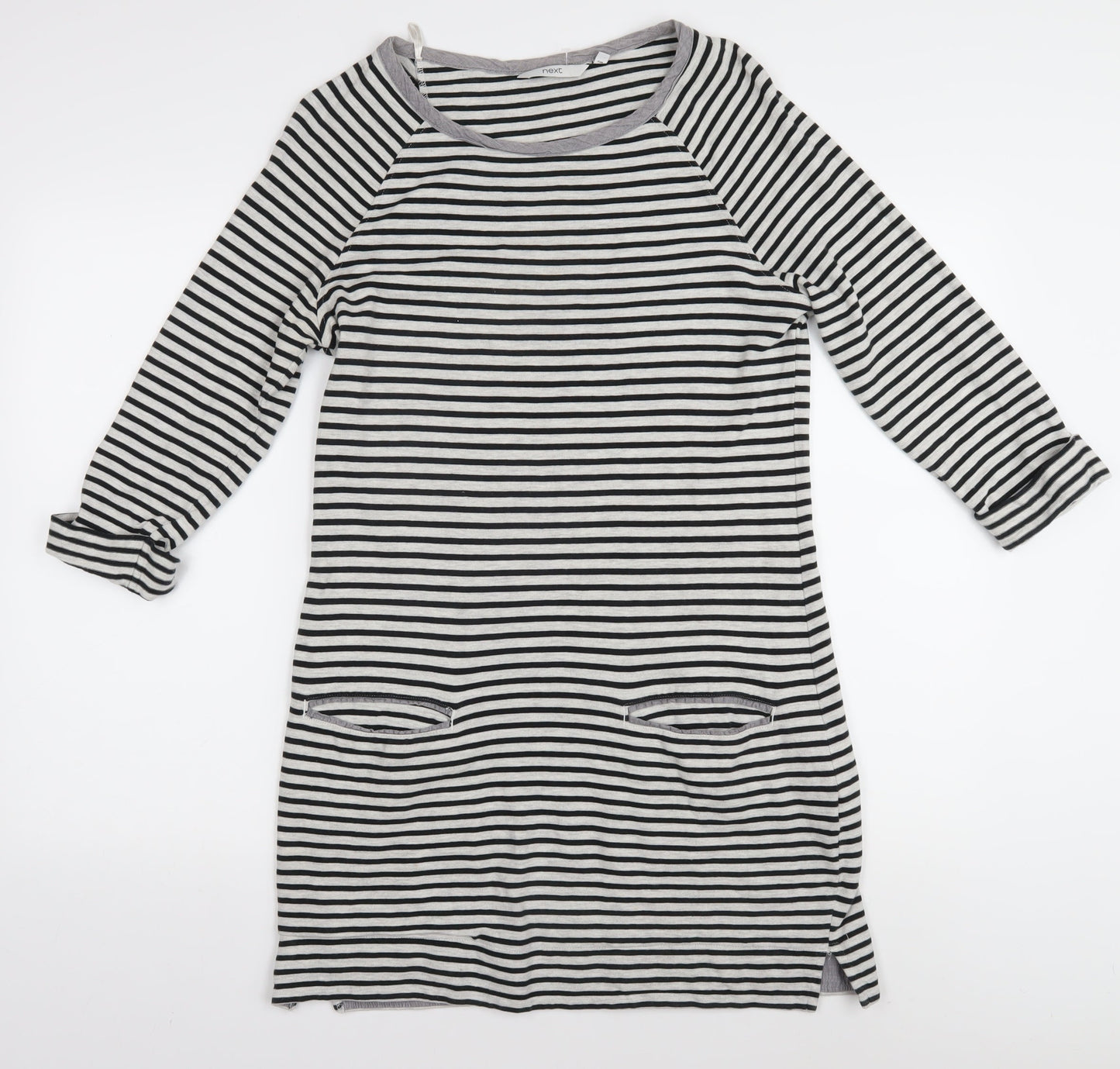 Next Women's Black Striped Tunic Jumper, Size 12