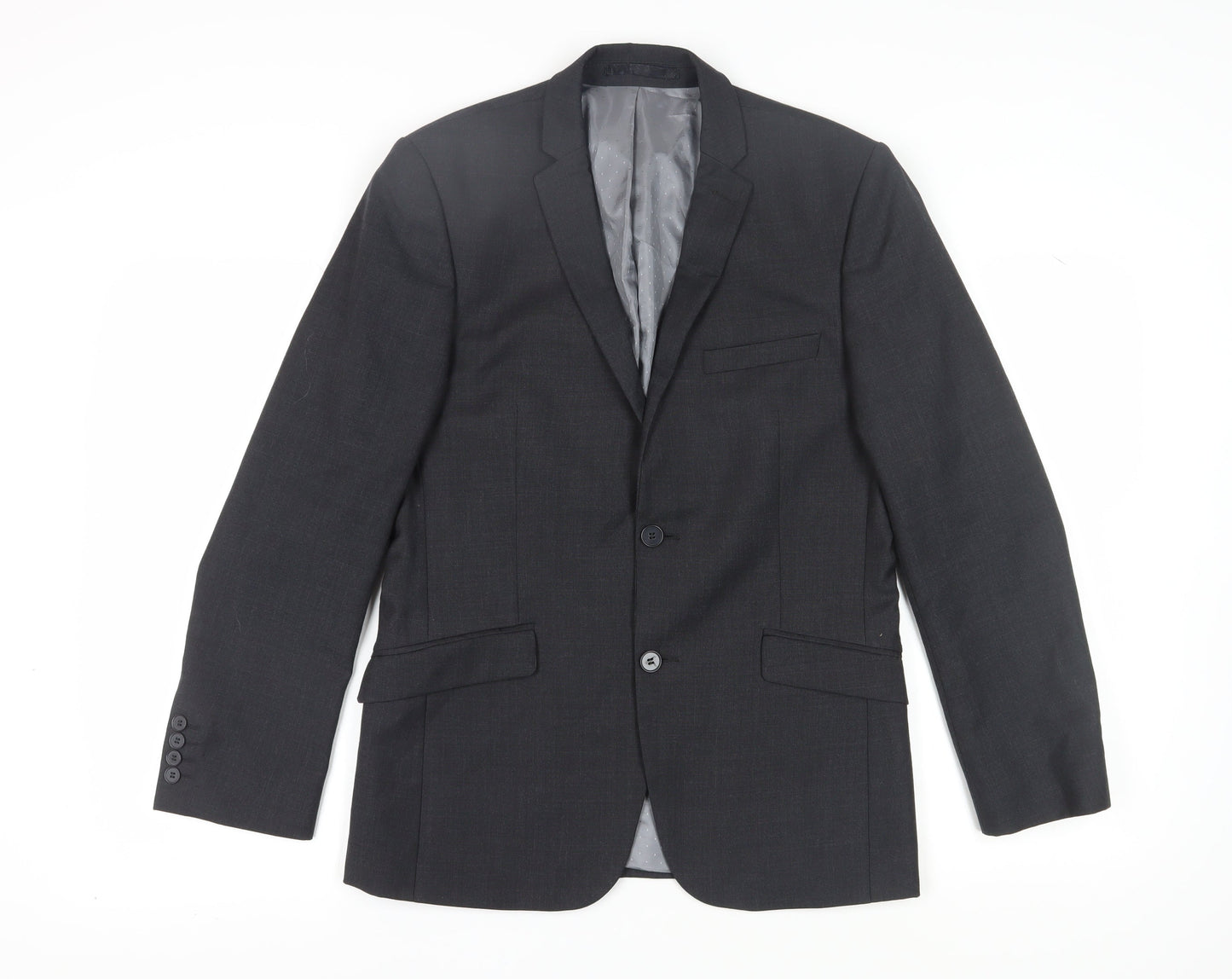 Tom English Men's Black Wool Blazer 38 Regular