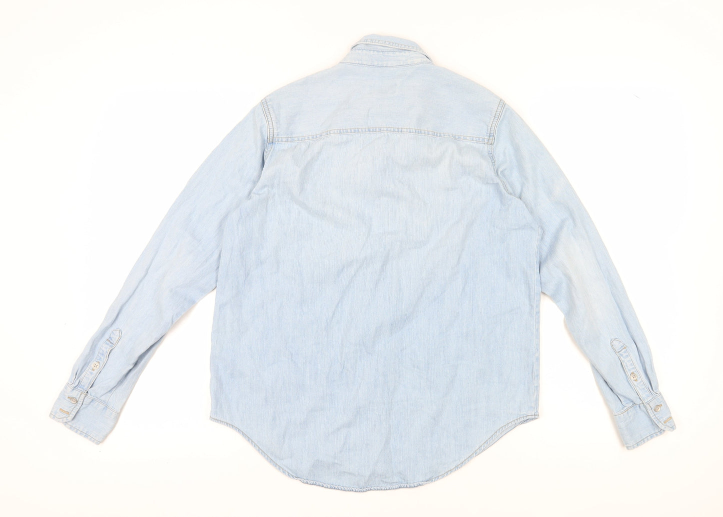 Universal Thread Women's Blue M Cotton Button-Up Shirt