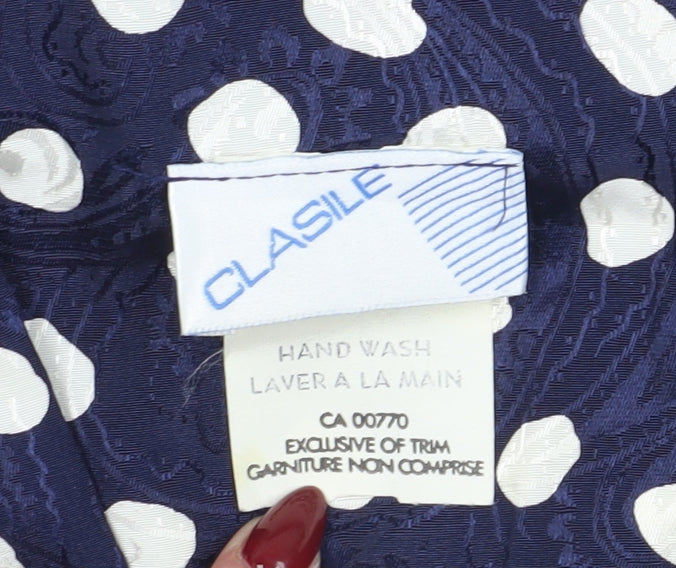 Clasle Women's Blue Polka Dot Shift Dress - L