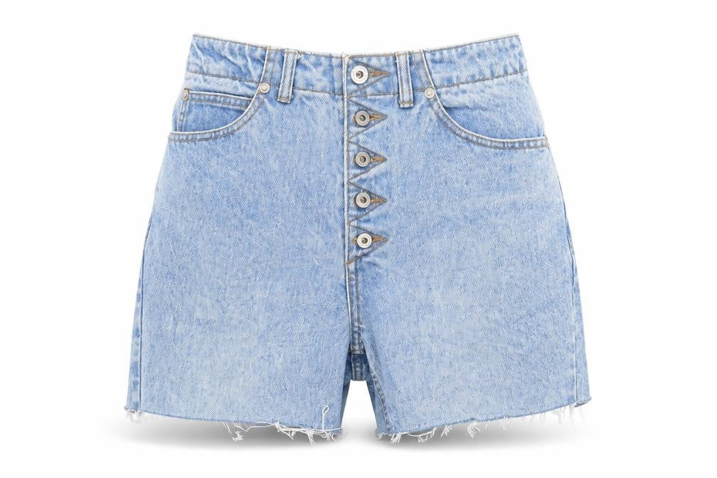 Colours Women's Blue Cut-Off Denim Shorts - Size S