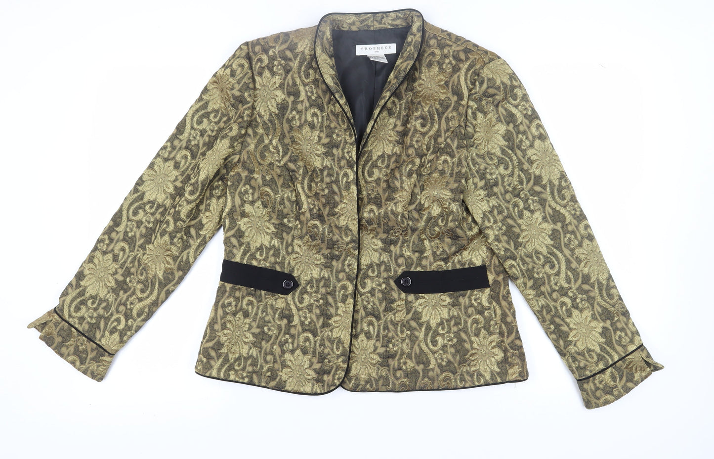 Prophecy Women's Gold Blazer, Size 12, Vintage Style