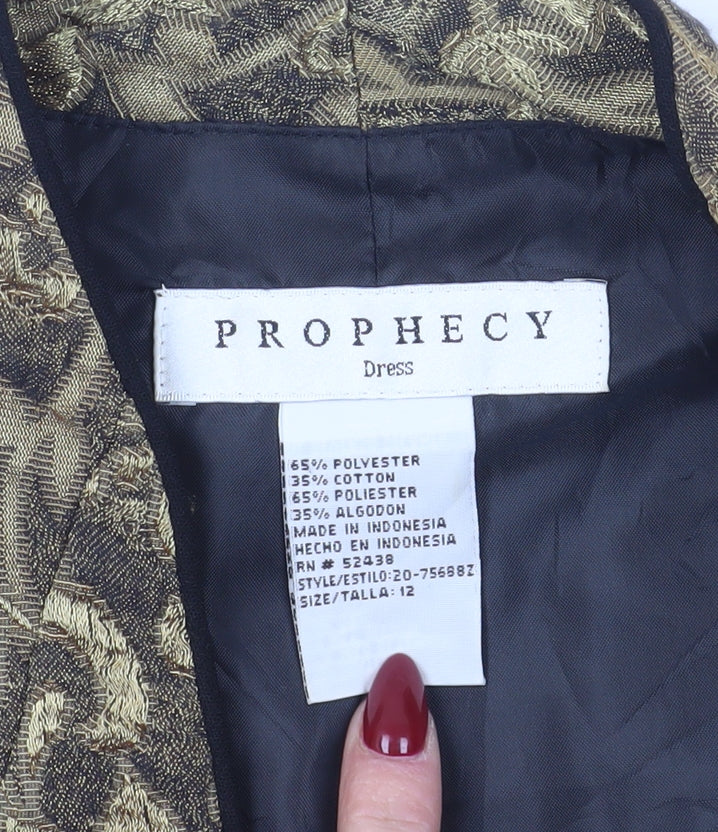 Prophecy Women's Gold Blazer, Size 12, Vintage Style