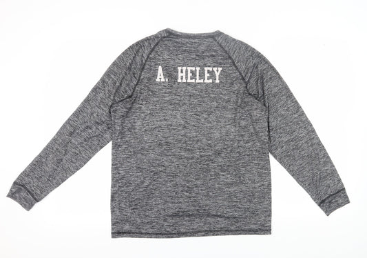 Holloway Men's Grey Long Sleeve T-Shirt M