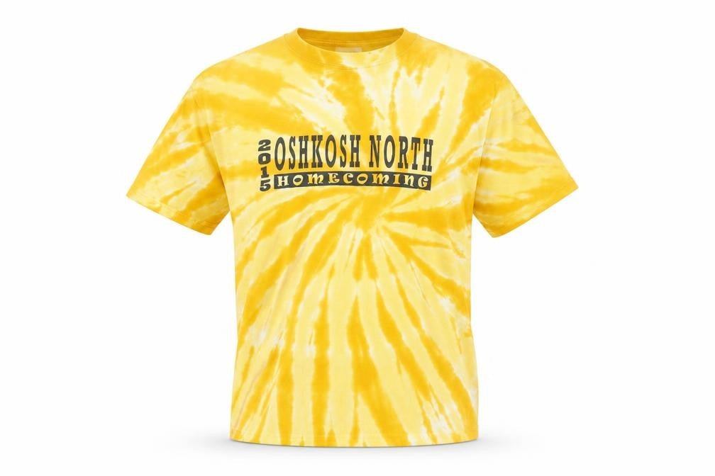 Port And Company Men's Yellow Tie-Dye T-Shirt M