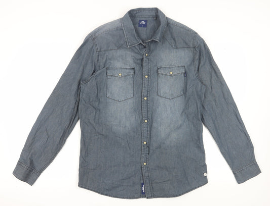 The 1964 Denim Company Men's Grey Denim Shirt L